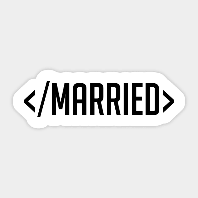 Unmarried (black) Sticker by mercenary